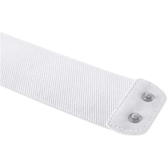 Women's Vintage Bowknot Wide Elastic Stretchy Cinch Belt White - Picture 4 of 4